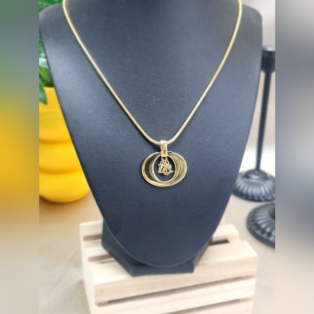 Authentic Christian Dior 90's Logo Necklace W/ Box - Picture 12 of 16
